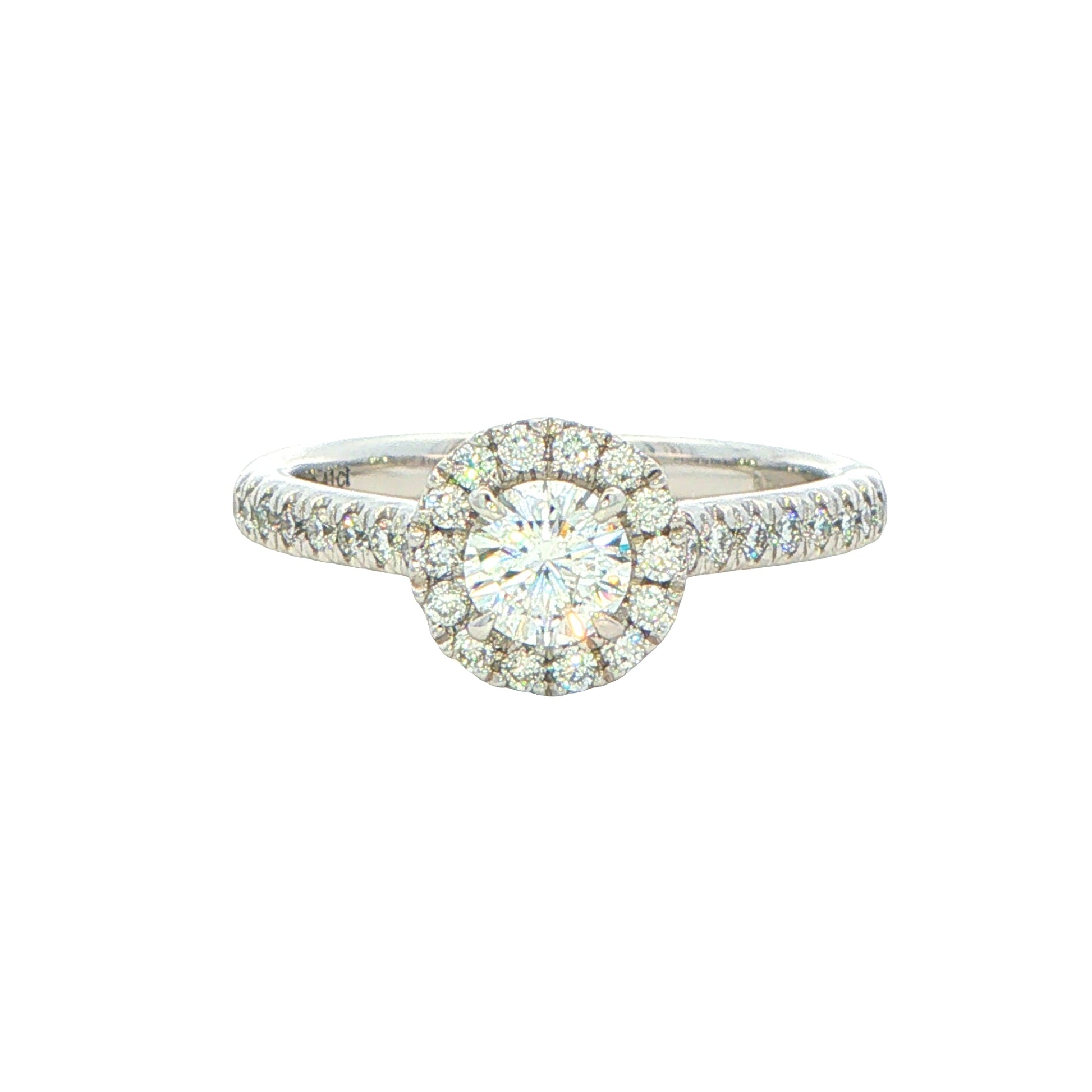 Platinum AURORA CUT DIAMOND HALO RING - 0.72CTS Gardiner Brothers