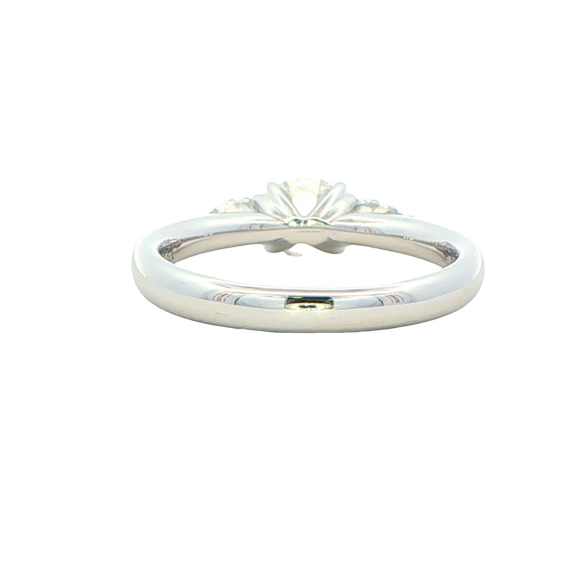 Platinum Aurora Round and Pear Shaped Diamond 3 Stone Ring - 0.89cts Gardiner Brothers