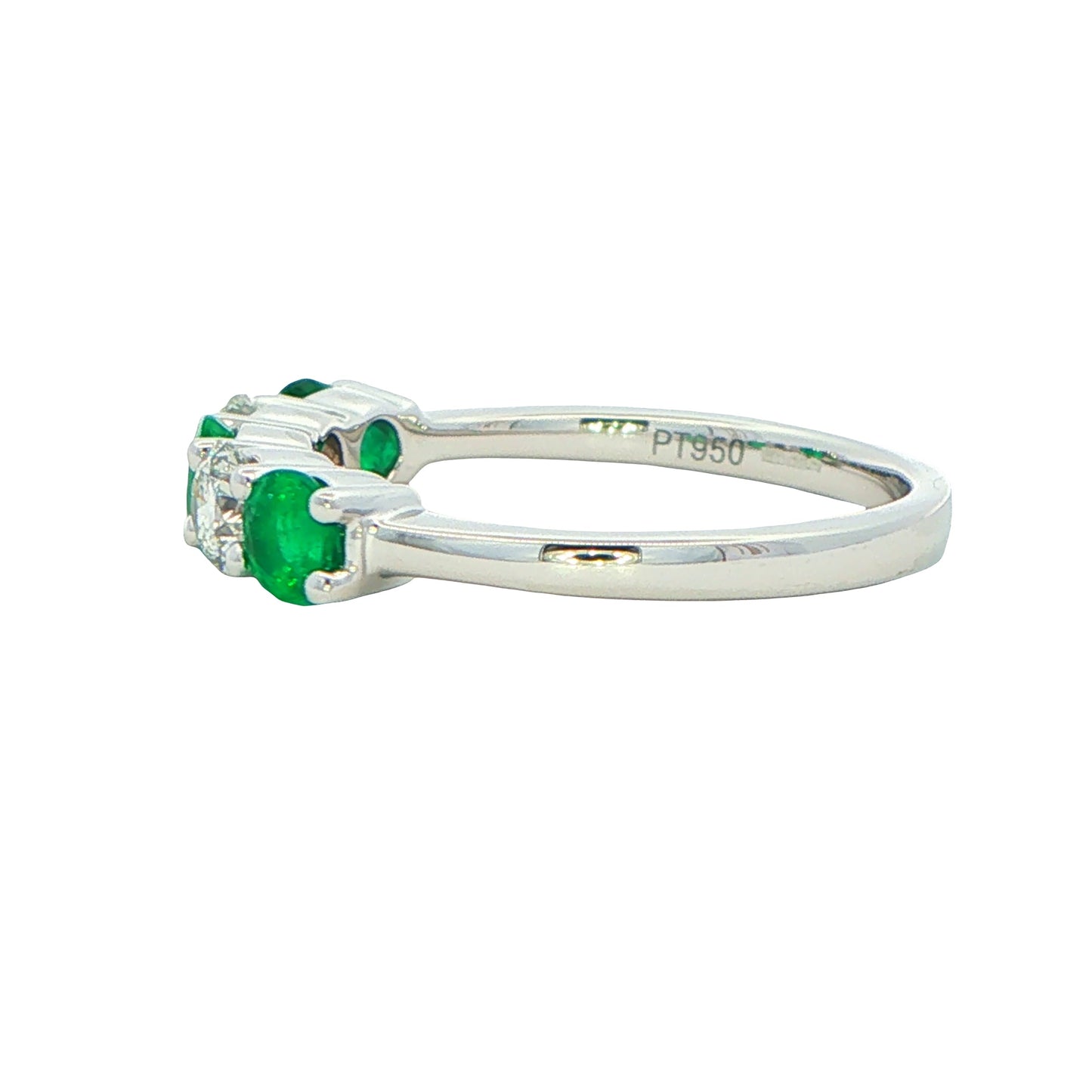Emerald and Diamond 5 Stone Ring Gardiner Brothers