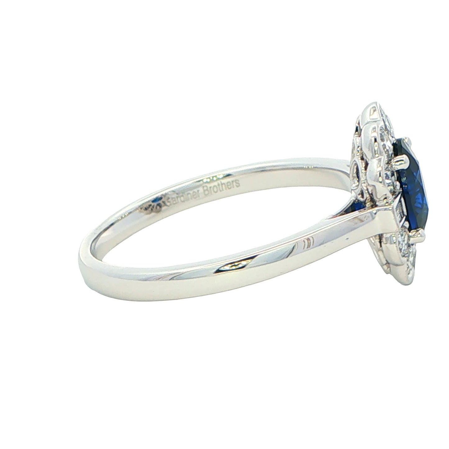 Sapphire AND DIAMOND FANCY CLUSTER STYLE RING Gardiner Brothers