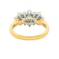 Yellow Gold Emerald and Round Brilliant Cut Diamond Cluster Ring - 2.10cts Gardiner Brothers
