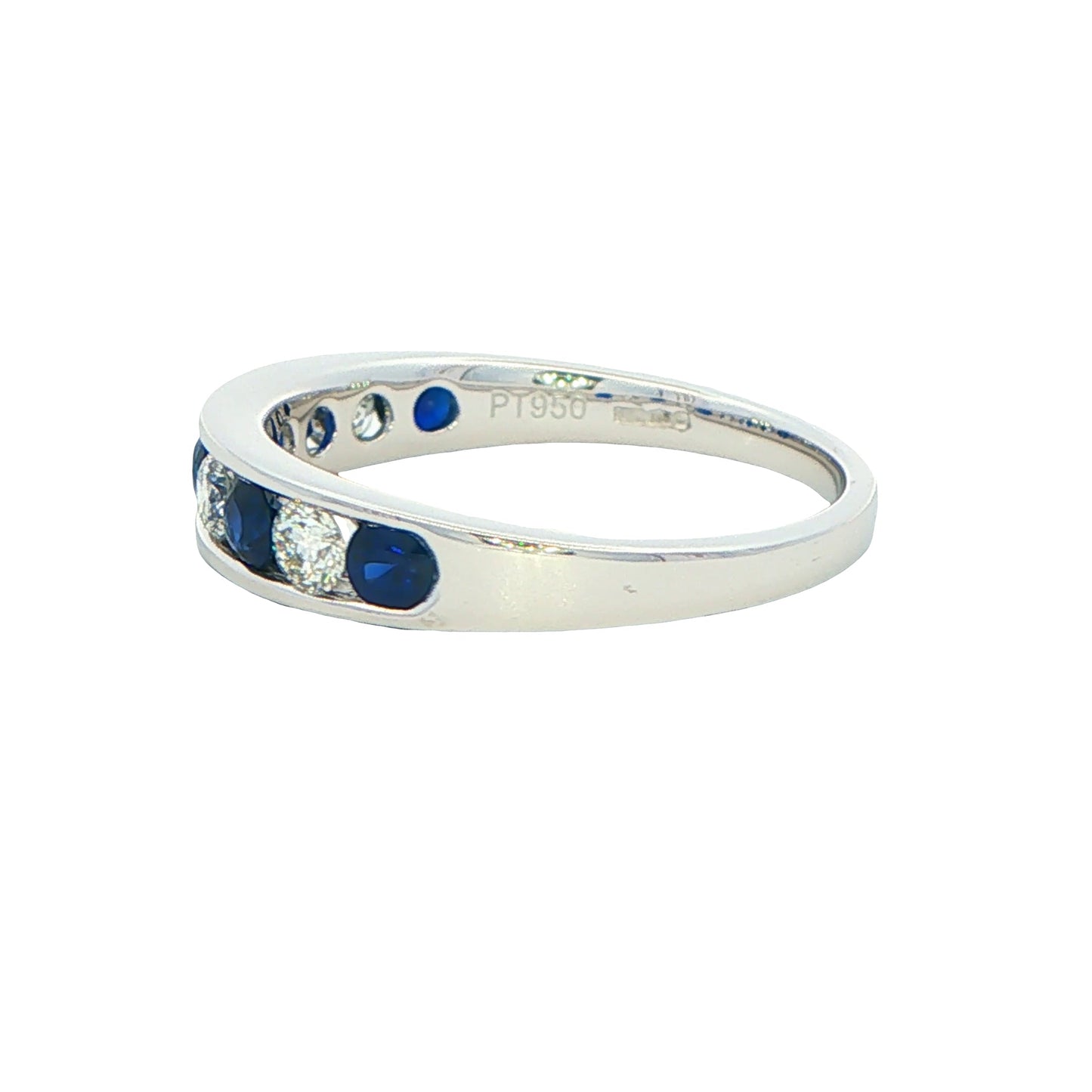 Sapphire and Diamond 9 Stone Eternity Ring Gardiner Brothers