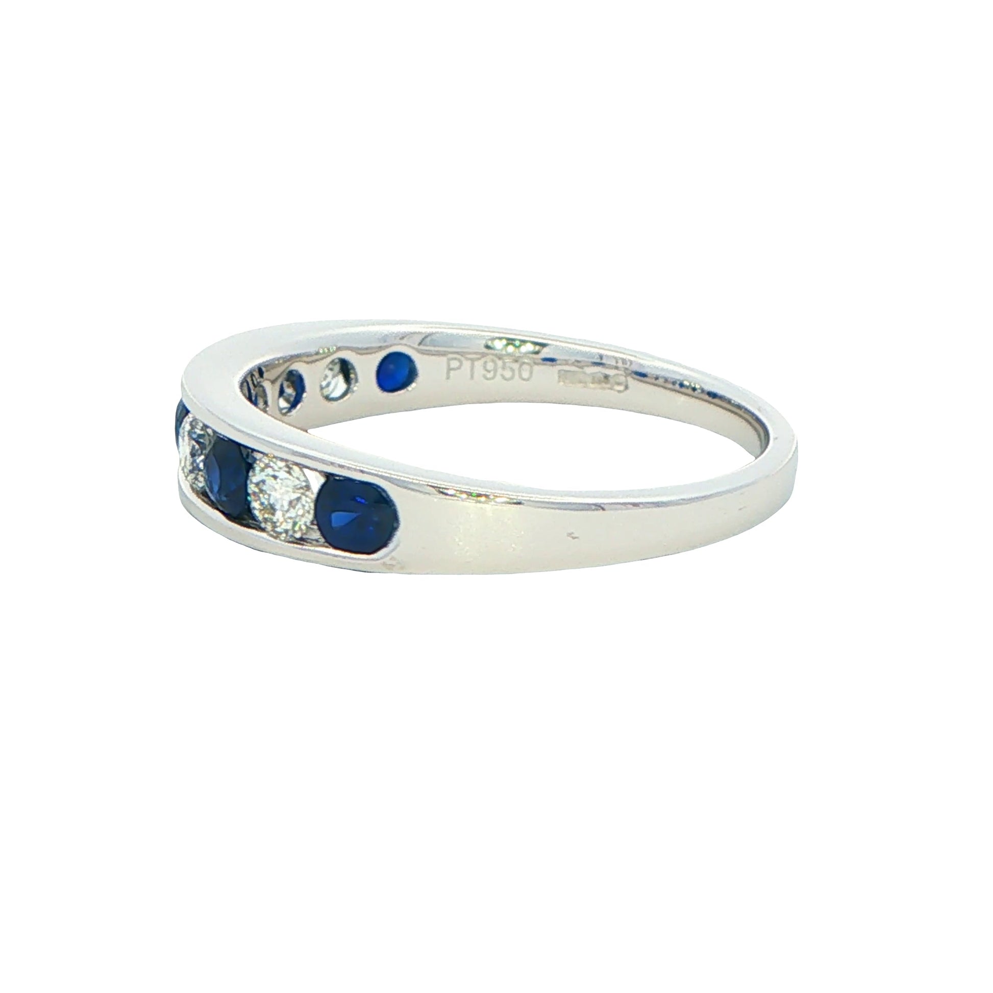 Sapphire and Diamond 9 Stone Eternity Ring Gardiner Brothers