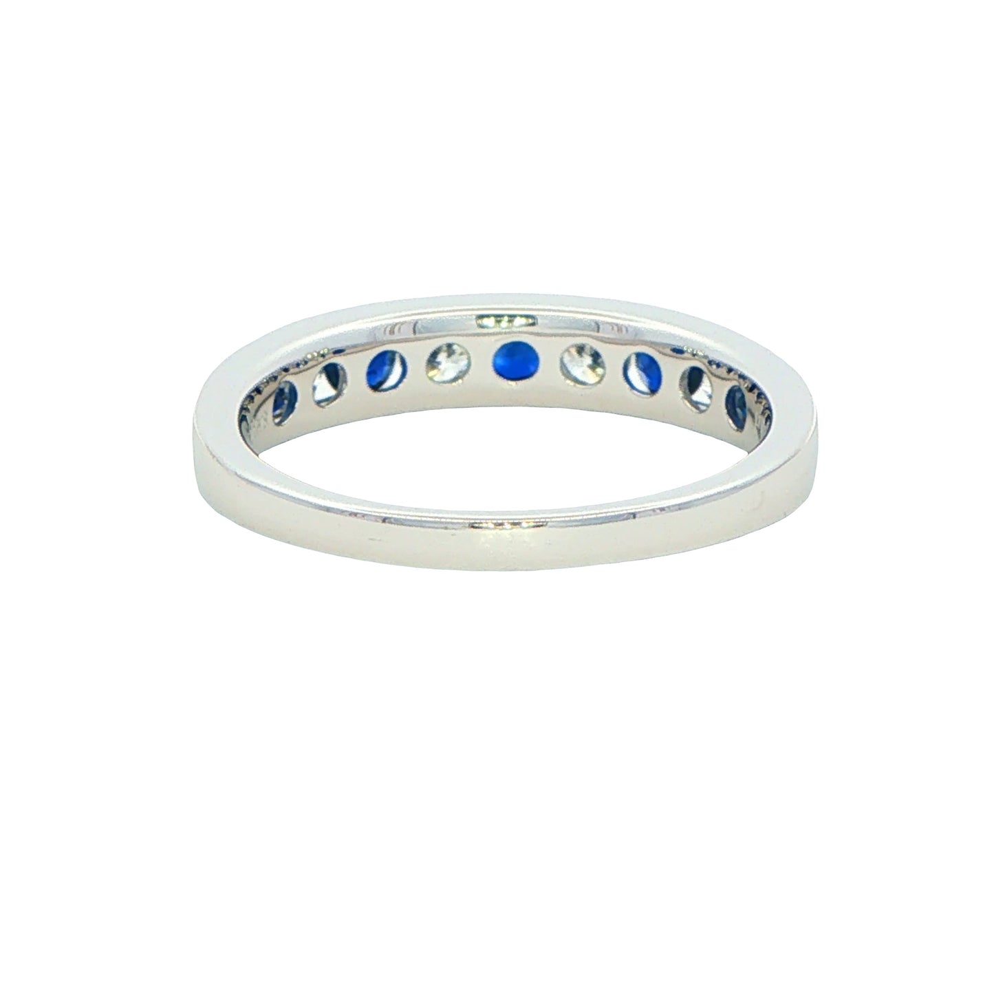 Sapphire and Diamond 9 Stone Eternity Ring Gardiner Brothers