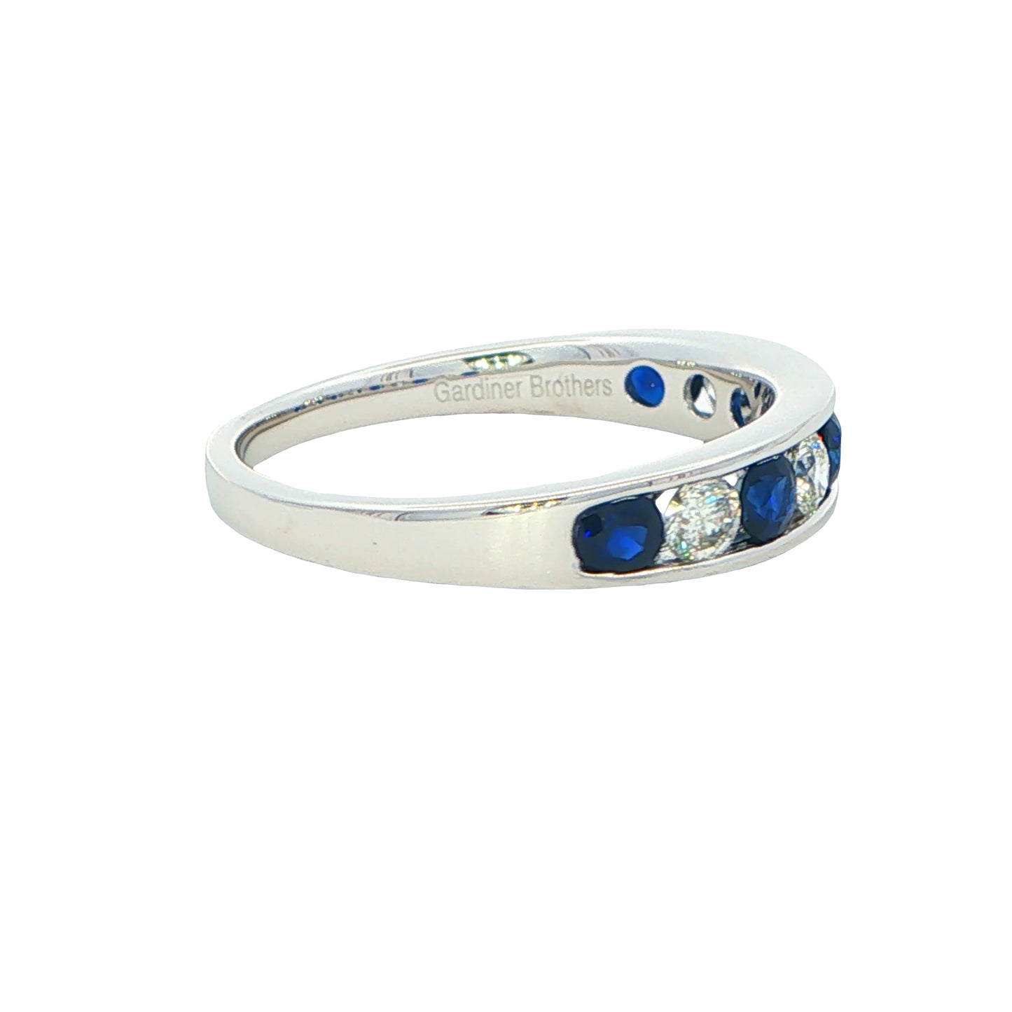 Sapphire and Diamond 9 Stone Eternity Ring Gardiner Brothers