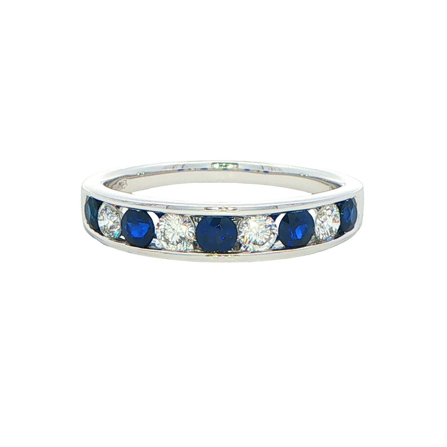 Sapphire and Diamond 9 Stone Eternity Ring Gardiner Brothers