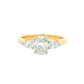 Yellow Gold Aurora Oval and Pear Shaped Diamond 3 Stone Ring - 1.05cts Gardiner Brothers