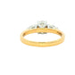 Yellow Gold Aurora Oval and Pear Shaped Diamond 3 Stone Ring - 1.05cts Gardiner Brothers