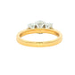 Yellow Gold Aurora Oval Shaped Diamond 3 Stone Ring - 1.17cts Gardiner Brothers