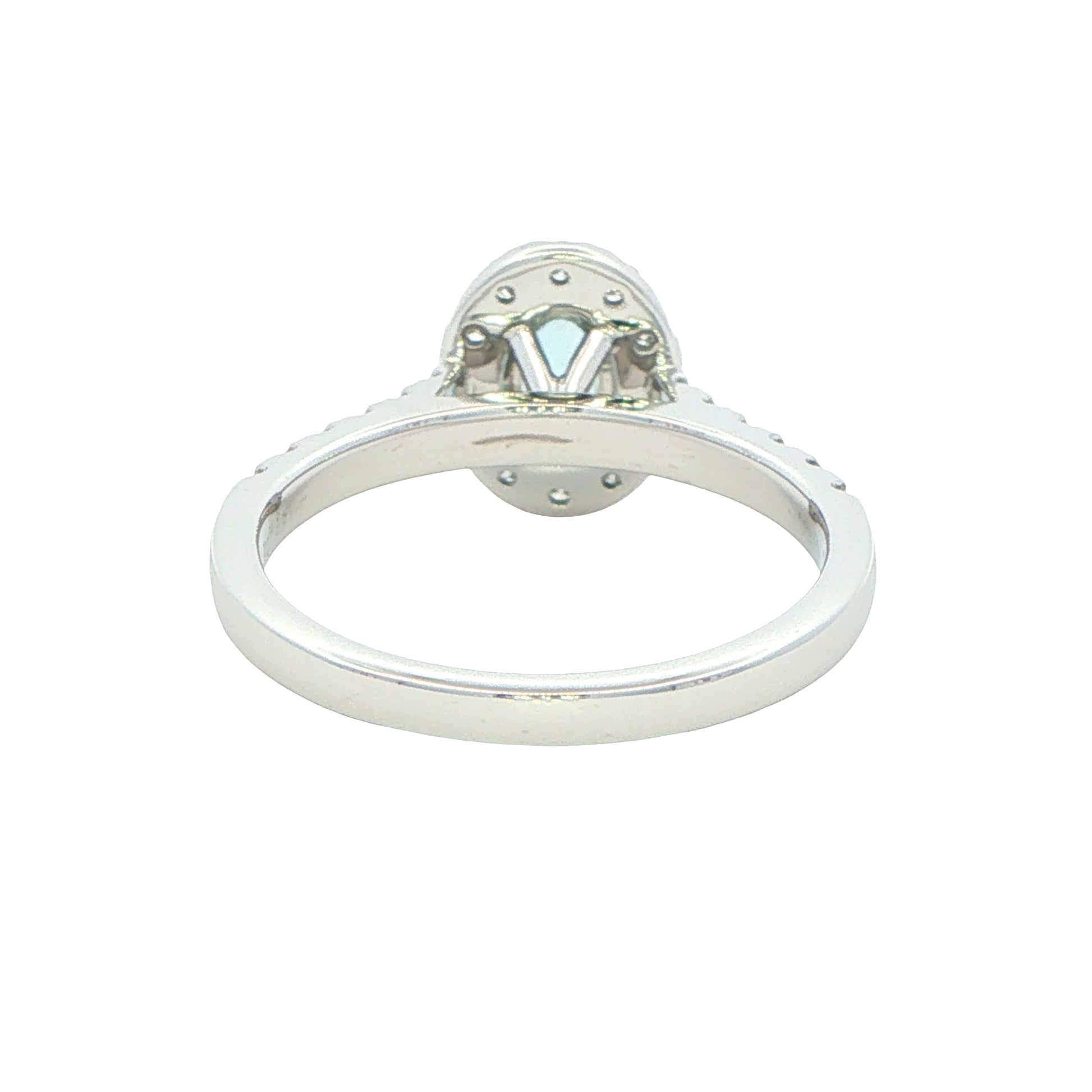 Aquamarine and Diamond Halo Style Ring Gardiner Brothers