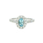 Aquamarine and Diamond Halo Style Ring Gardiner Brothers