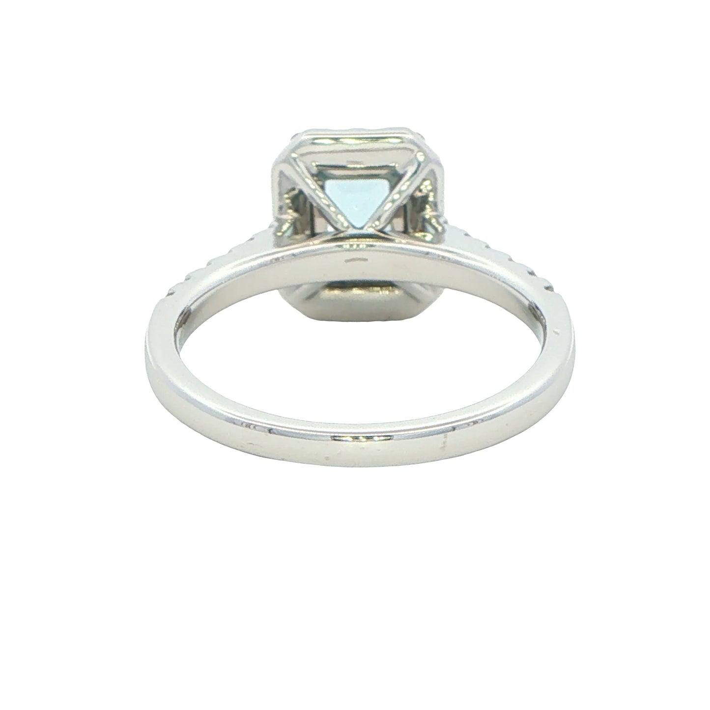 Aquamarine and Diamond Halo Style Ring Gardiner Brothers