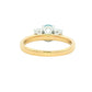 Aquamarine and diamond oval shaped 3 stone ring Gardiner Brothers