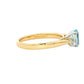 Aquamarine and diamond oval shaped 3 stone ring Gardiner Brothers