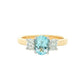 Aquamarine and diamond oval shaped 3 stone ring Gardiner Brothers