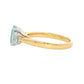 Aquamarine and diamond oval shaped 3 stone ring Gardiner Brothers