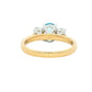 Aquamarine and diamond oval shaped 3 stone ring Gardiner Brothers
