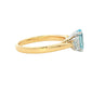 Aquamarine and diamond oval shaped 3 stone ring Gardiner Brothers
