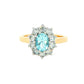 Aquamarine and Diamond Cluster Style Ring Gardiner Brothers