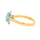 Aquamarine and Diamond Halo Style Ring Gardiner Brothers