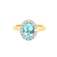 Aquamarine and Diamond Halo Style Ring Gardiner Brothers
