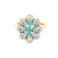 Aquamarine and Diamond Vintage Style Cluster Ring Gardiner Brothers