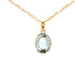 Aquamarine and Diamond Halo Style Pendant Gardiner Brothers