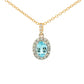 Aquamarine and Diamond Halo Style Pendant Gardiner Brothers