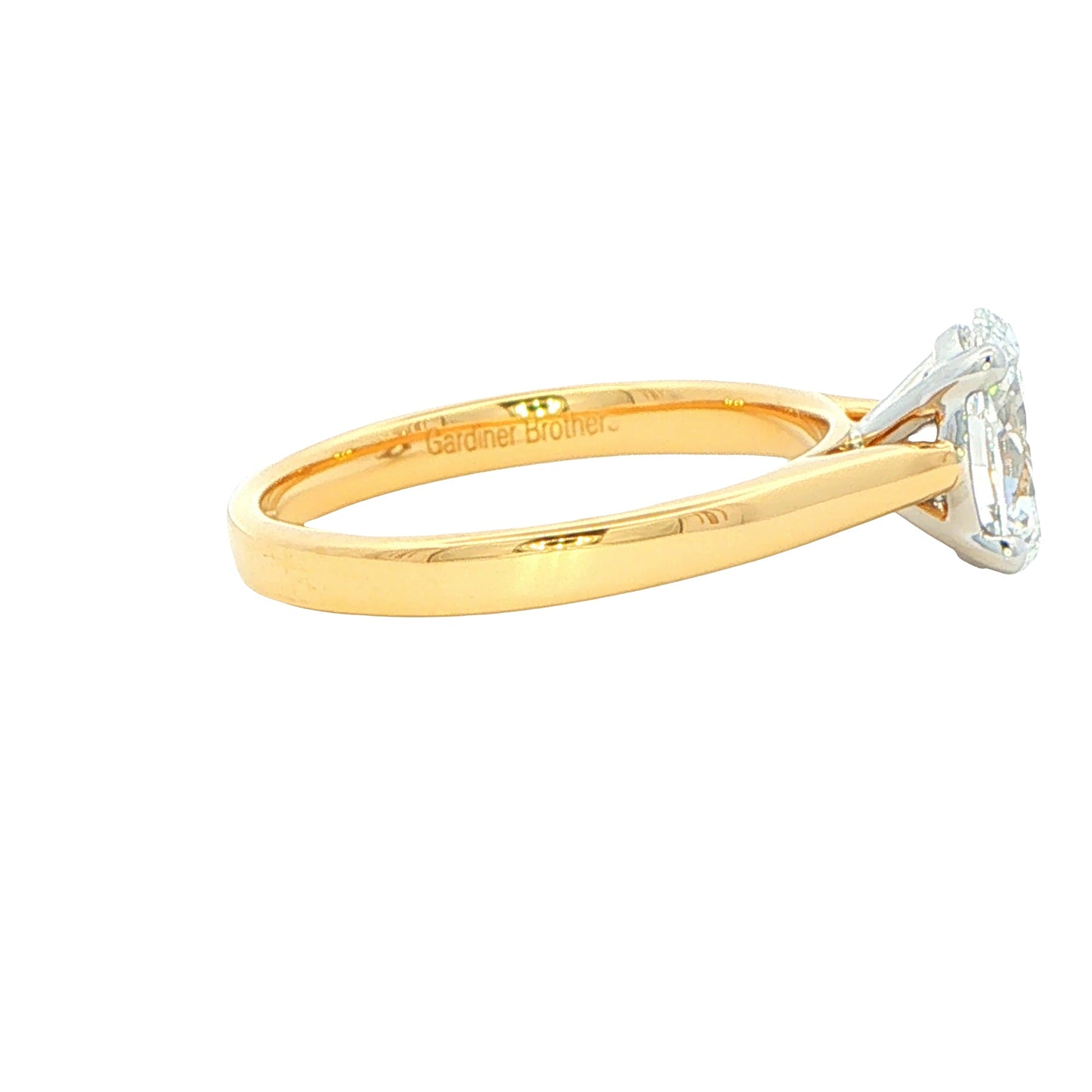 Yellow Gold Oval Shaped Diamond Solitaire Ring - 1.20cts Gardiner Brothers