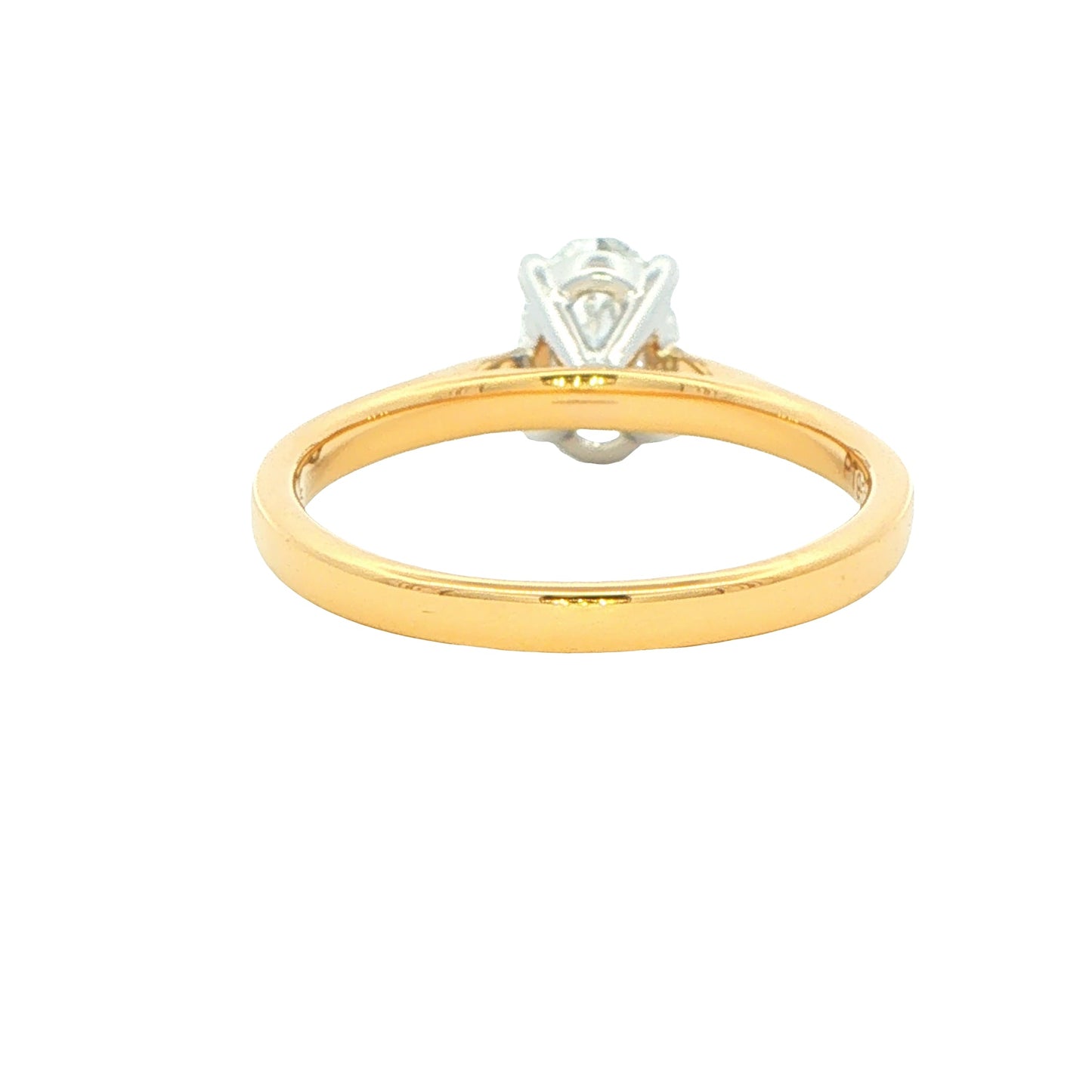 Yellow Gold Oval Shaped Diamond Solitaire Ring - 1.01cts Gardiner Brothers