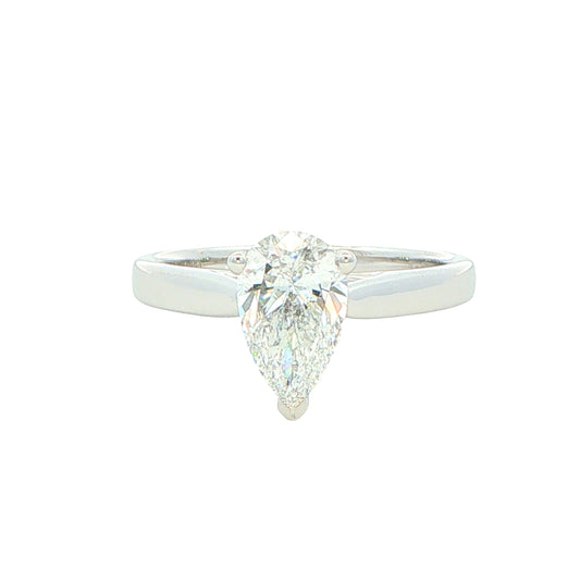 Platinum Pear Shaped Diamond Solitaire Ring - 1.20cts Gardiner Brothers