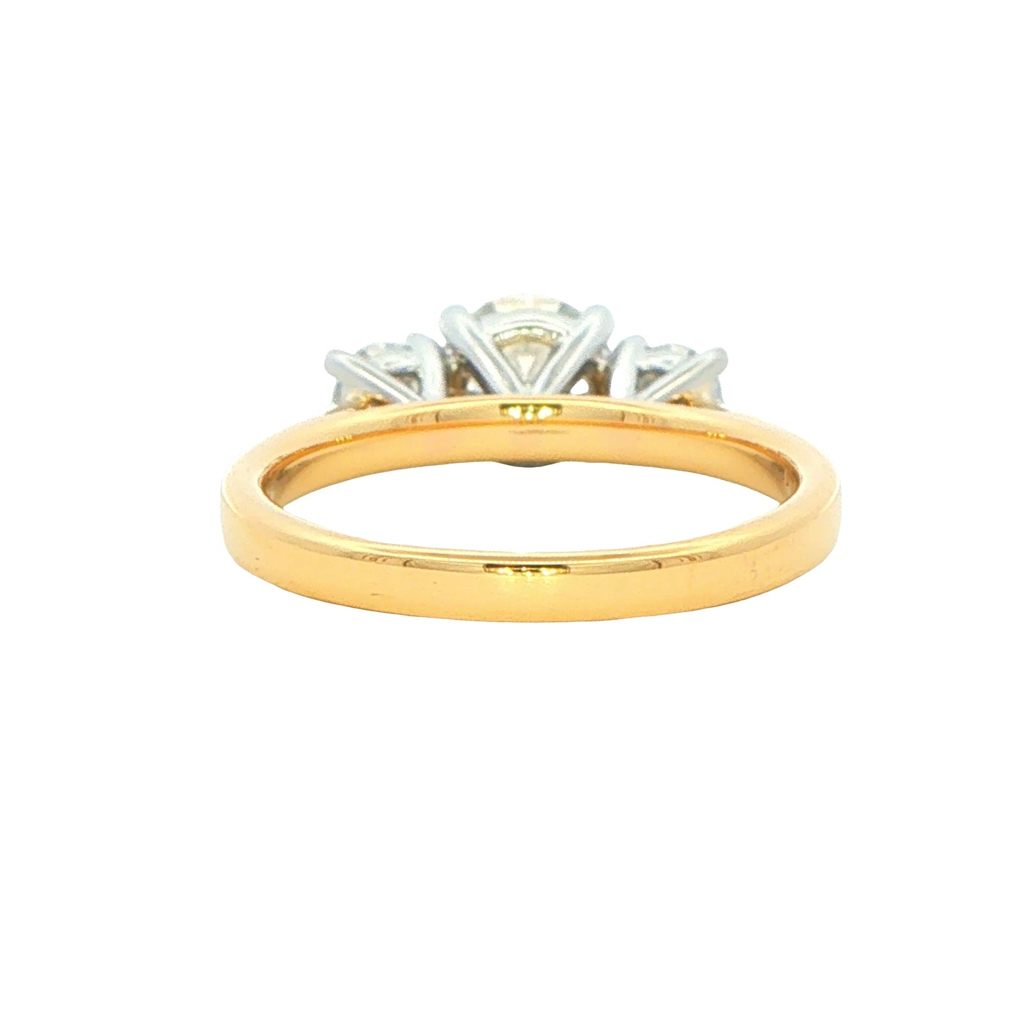 Yellow Gold Round Brilliant Cut Diamond 3 Stone Ring - 1.50cts Gardiner Brothers