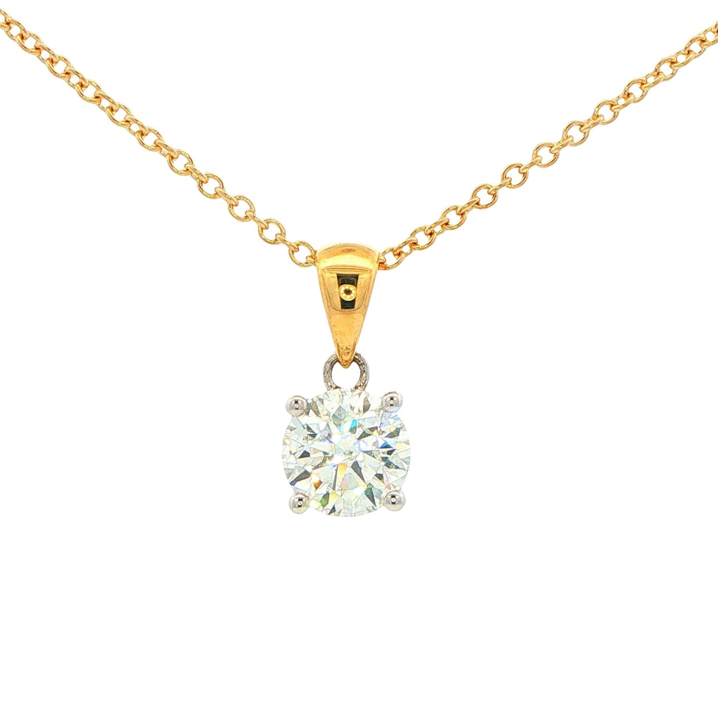 Round Brilliant Cut Diamond Solitaire Pendant - 1.20cts Gardiner Brothers