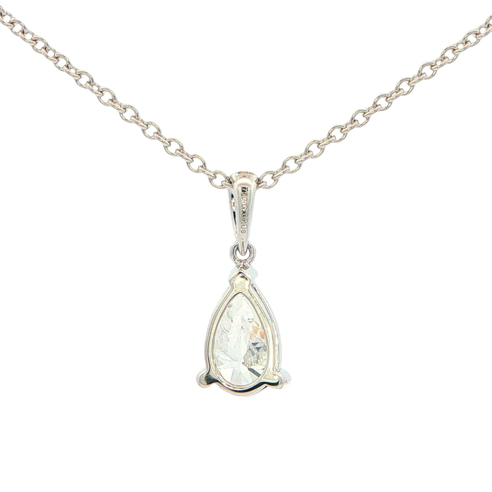 Pear Shaped Diamond Solitaire Pendant - 1.21cts Gardiner Brothers
