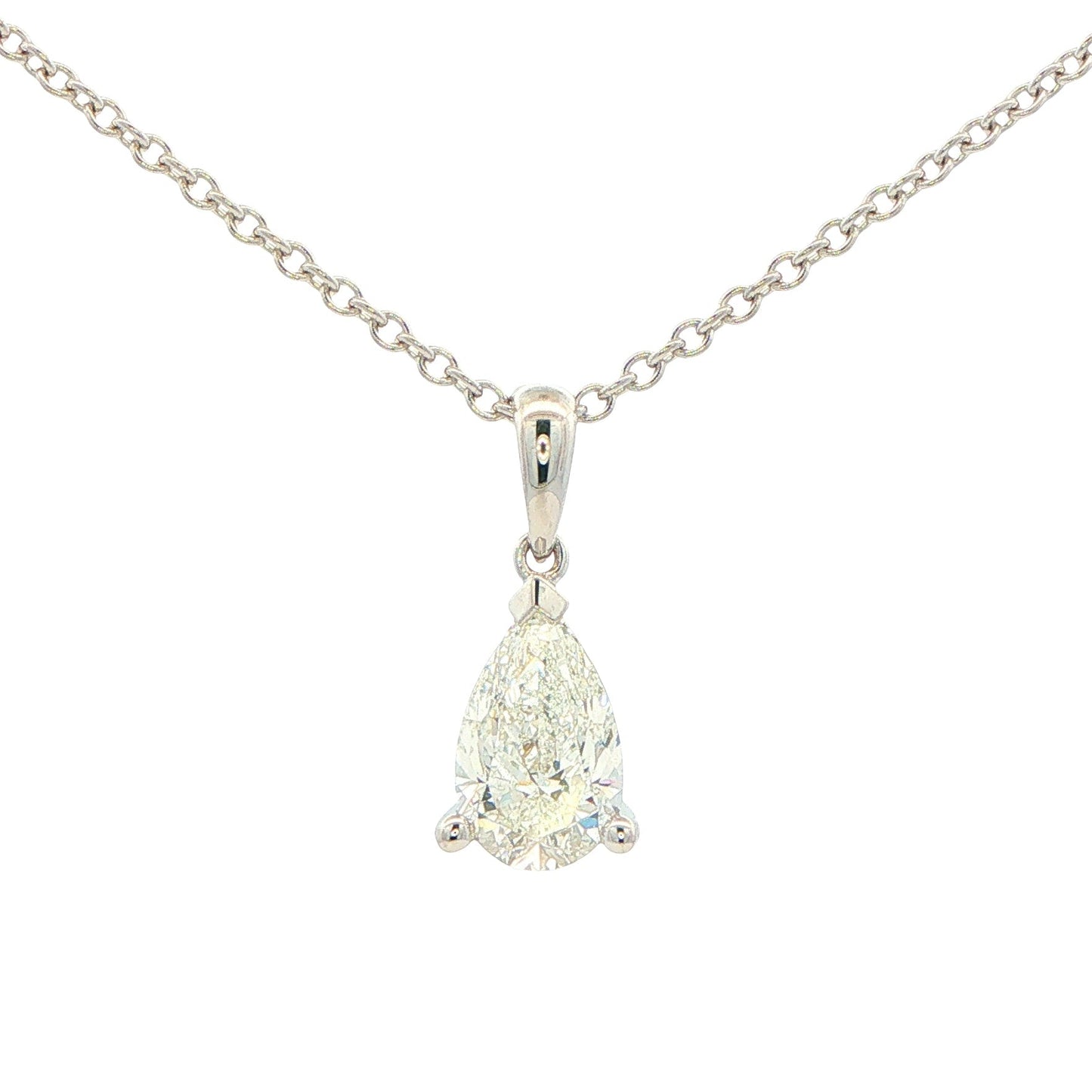 Pear Shaped Diamond Solitaire Pendant - 1.21cts Gardiner Brothers