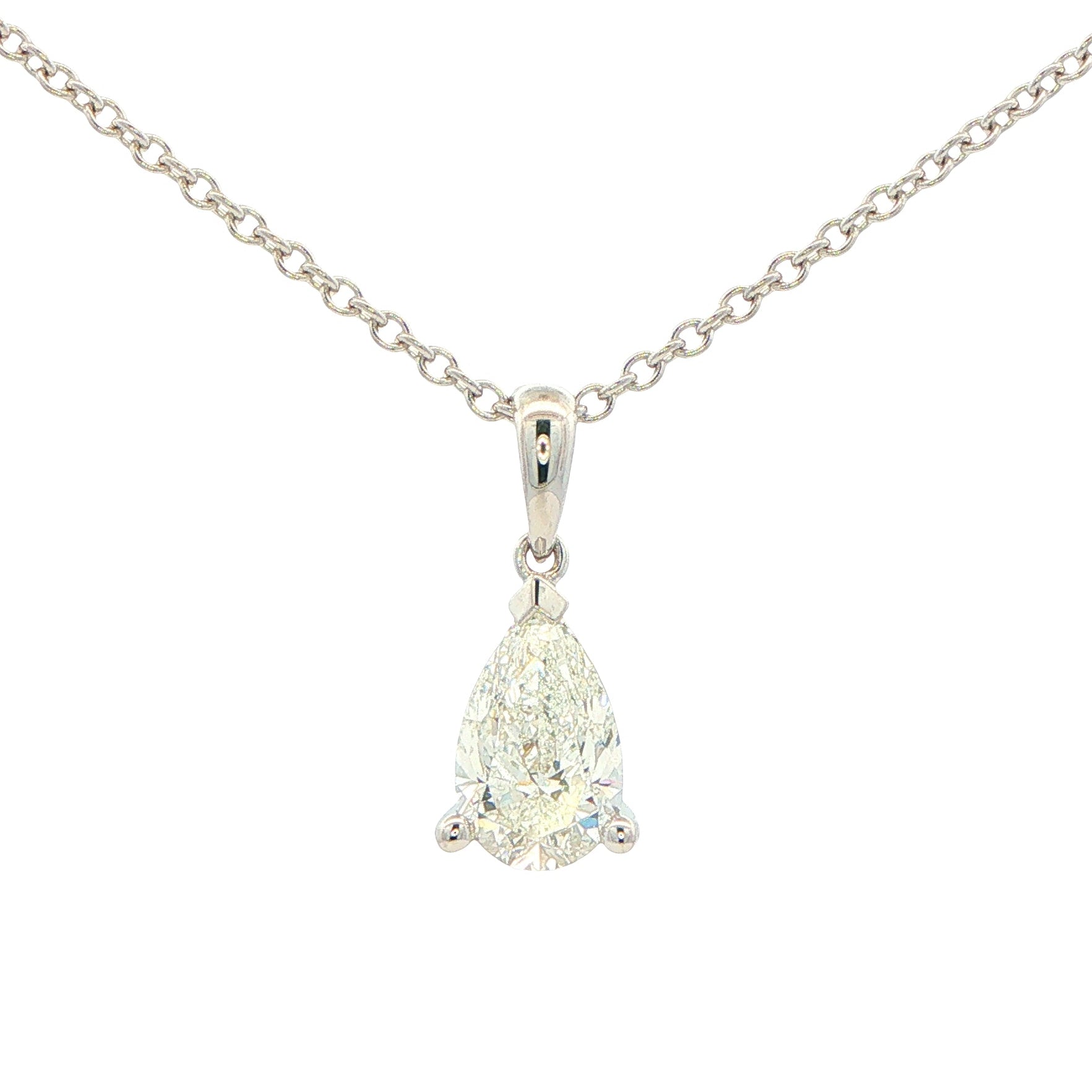 Pear Shaped Diamond Solitaire Pendant - 1.21cts Gardiner Brothers
