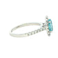 Aquamarine and Diamond Halo Style Ring Gardiner Brothers