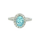 Aquamarine and Diamond Halo Style Ring Gardiner Brothers