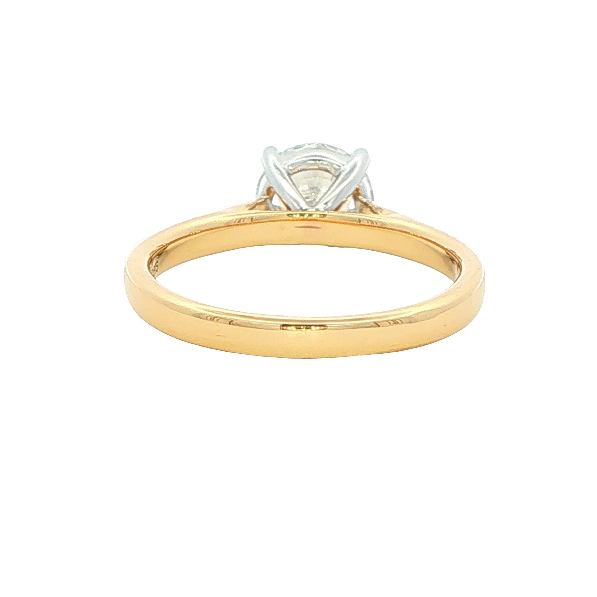 Yellow Gold Round Brilliant cut diamond solitaire ring - 1.51cts Gardiner Brothers