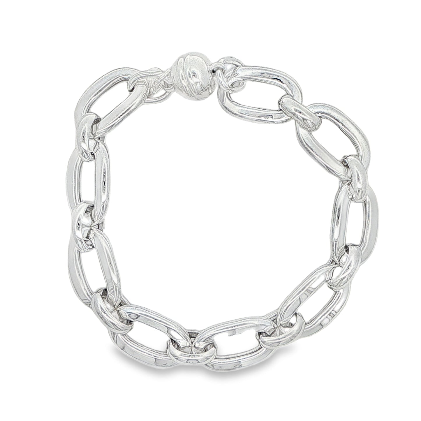 Silver Oval Link Bracelet Gardiner Brothers