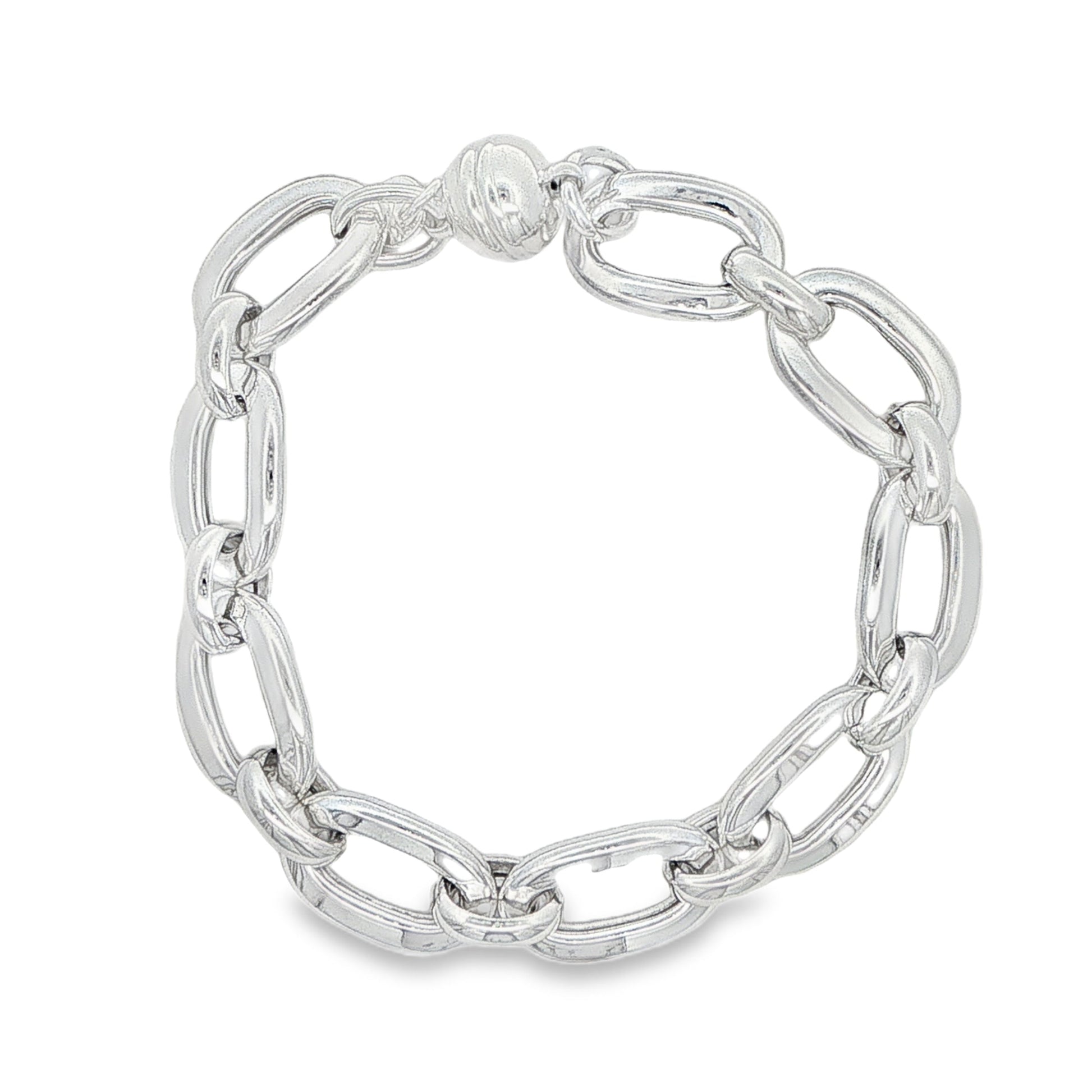 Silver Oval Link Bracelet Gardiner Brothers