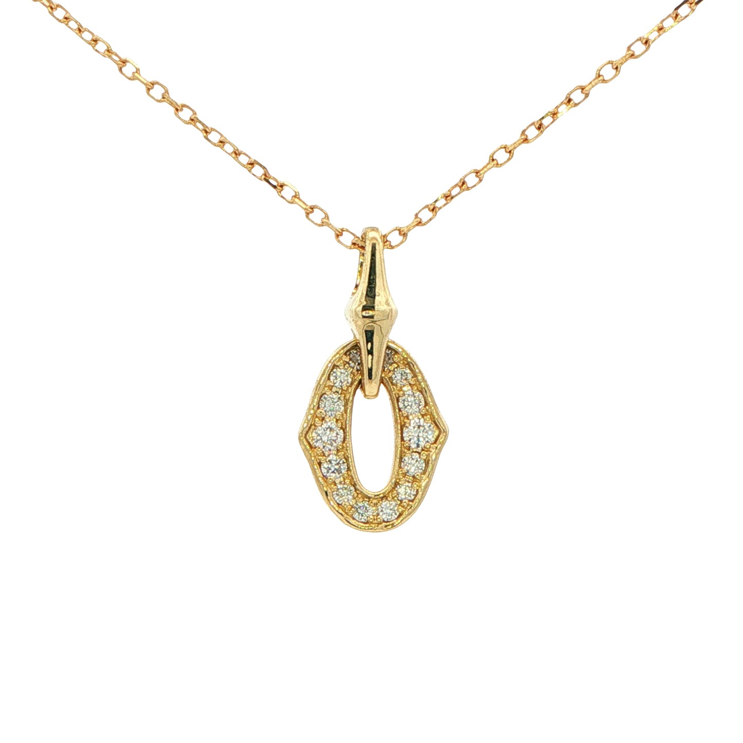 Yellow Gold Fancy Style Diamond Pendant Gardiner Brothers