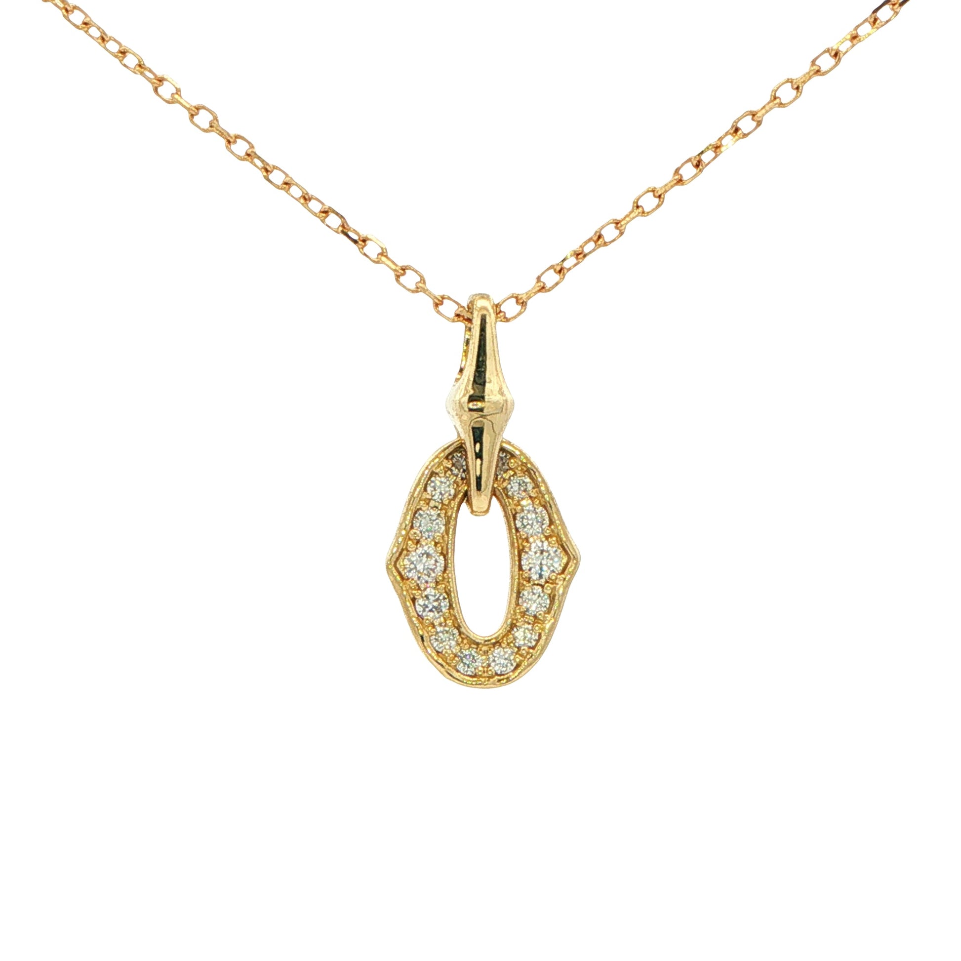 Yellow Gold Fancy Style Diamond Pendant Gardiner Brothers