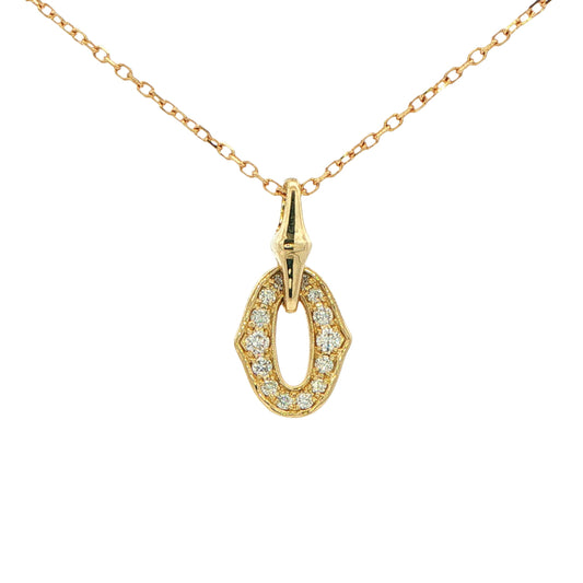 Yellow Gold Fancy Style Diamond Pendant Gardiner Brothers