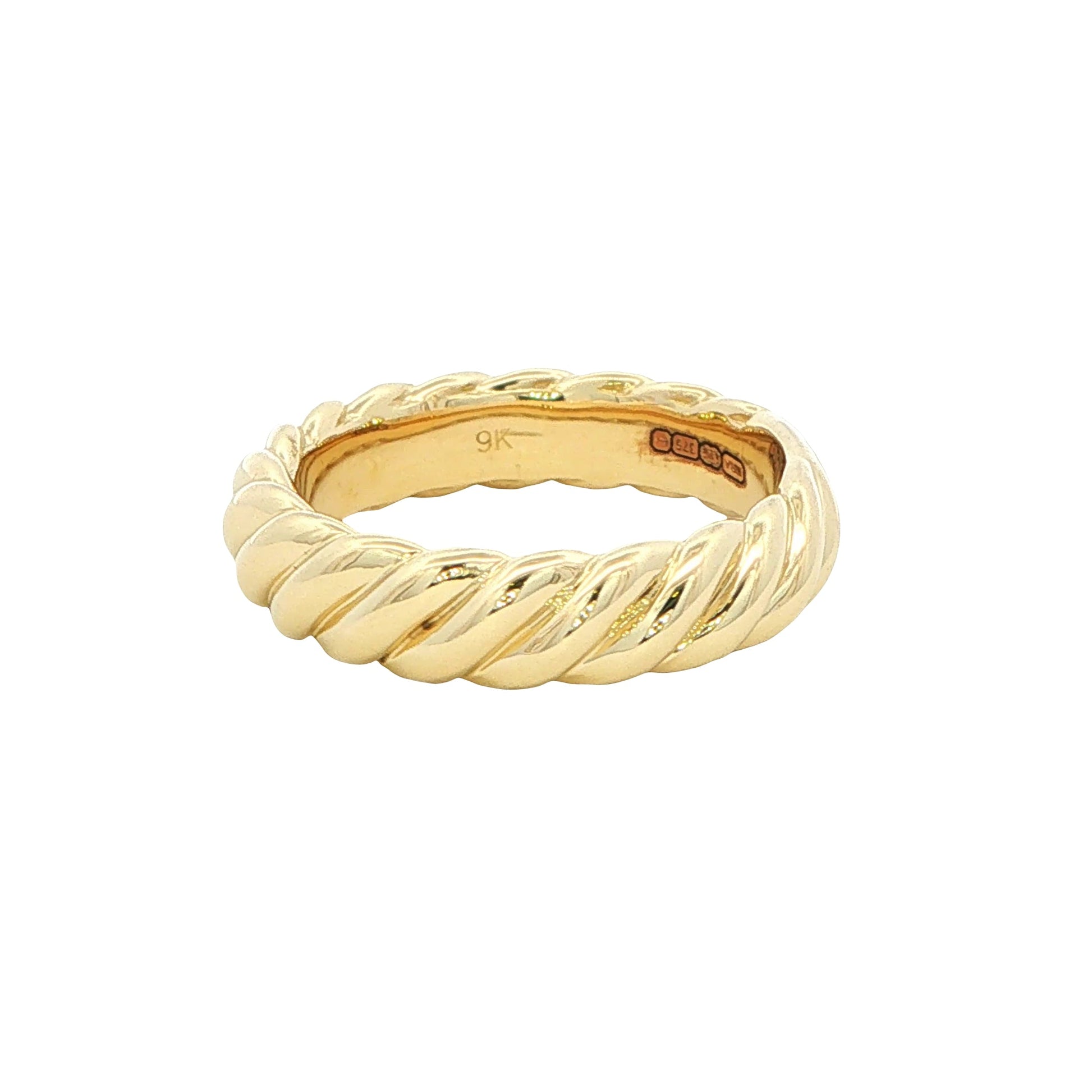 Yellow Gold 5mm Rope Style Ring Gardiner Brothers