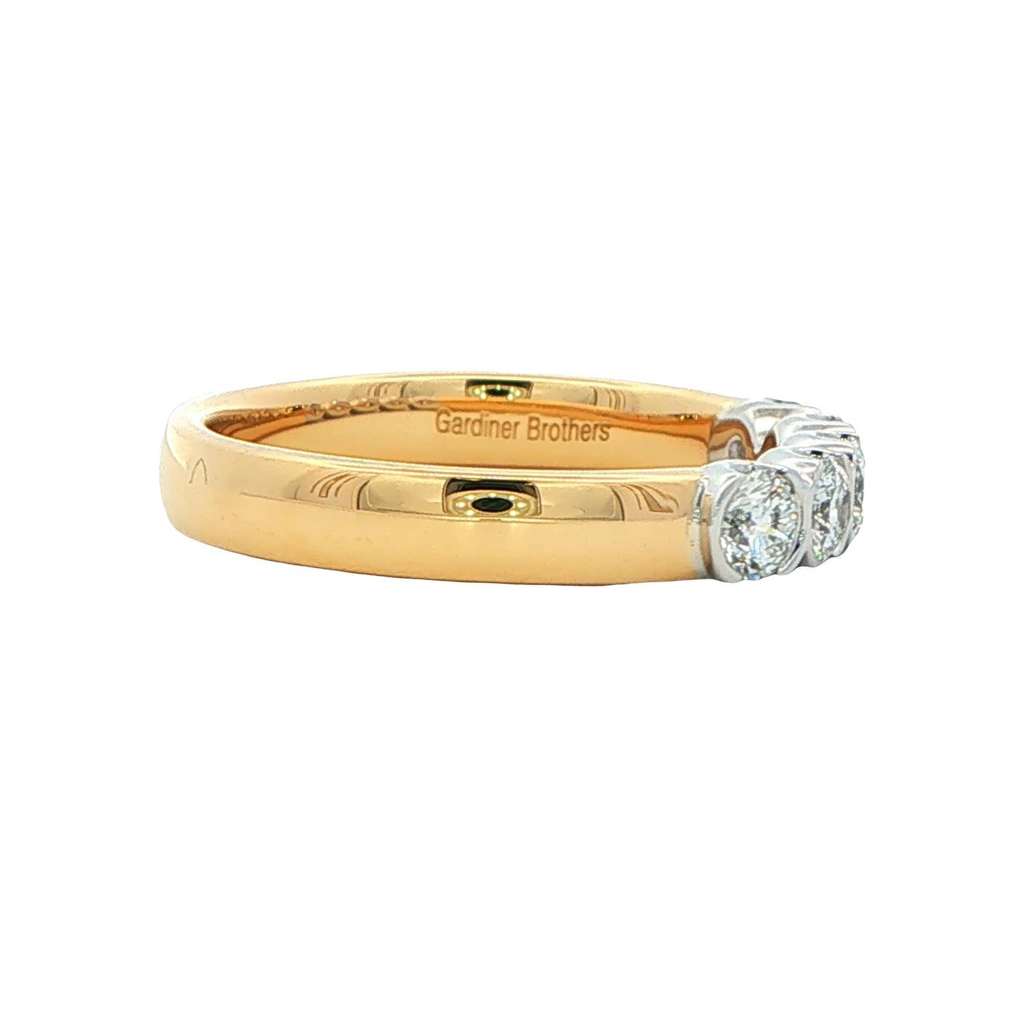 Round brilliant cut diamond 5 stone ring - 0.75cts Gardiner Brothers