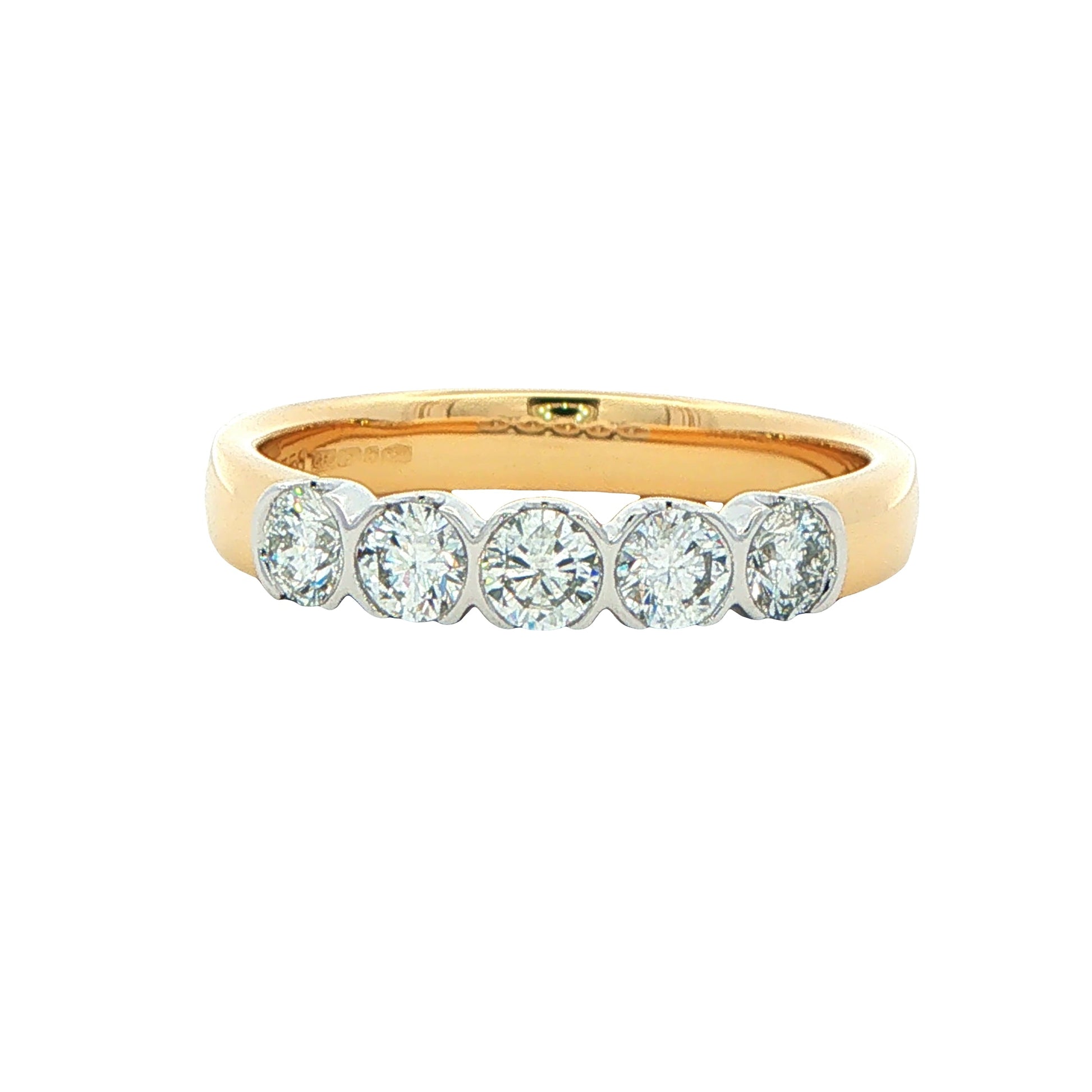 Round brilliant cut diamond 5 stone ring - 0.75cts Gardiner Brothers