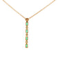 Baguette Cut Emerald and Diamond Vintage Style Drop Pendant Gardiner Brothers