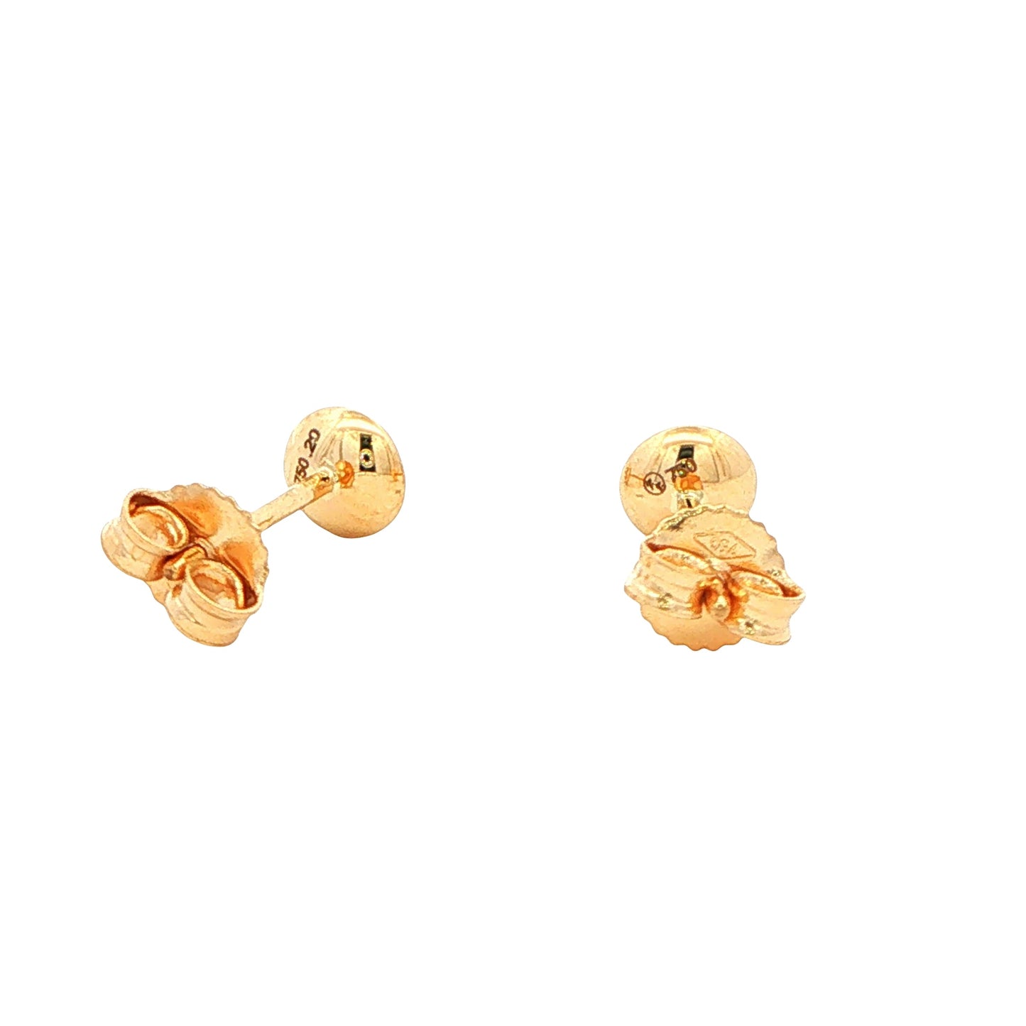 Yellow Gold Diamond 'Pebble' Solitaire Earrings Gardiner Brothers