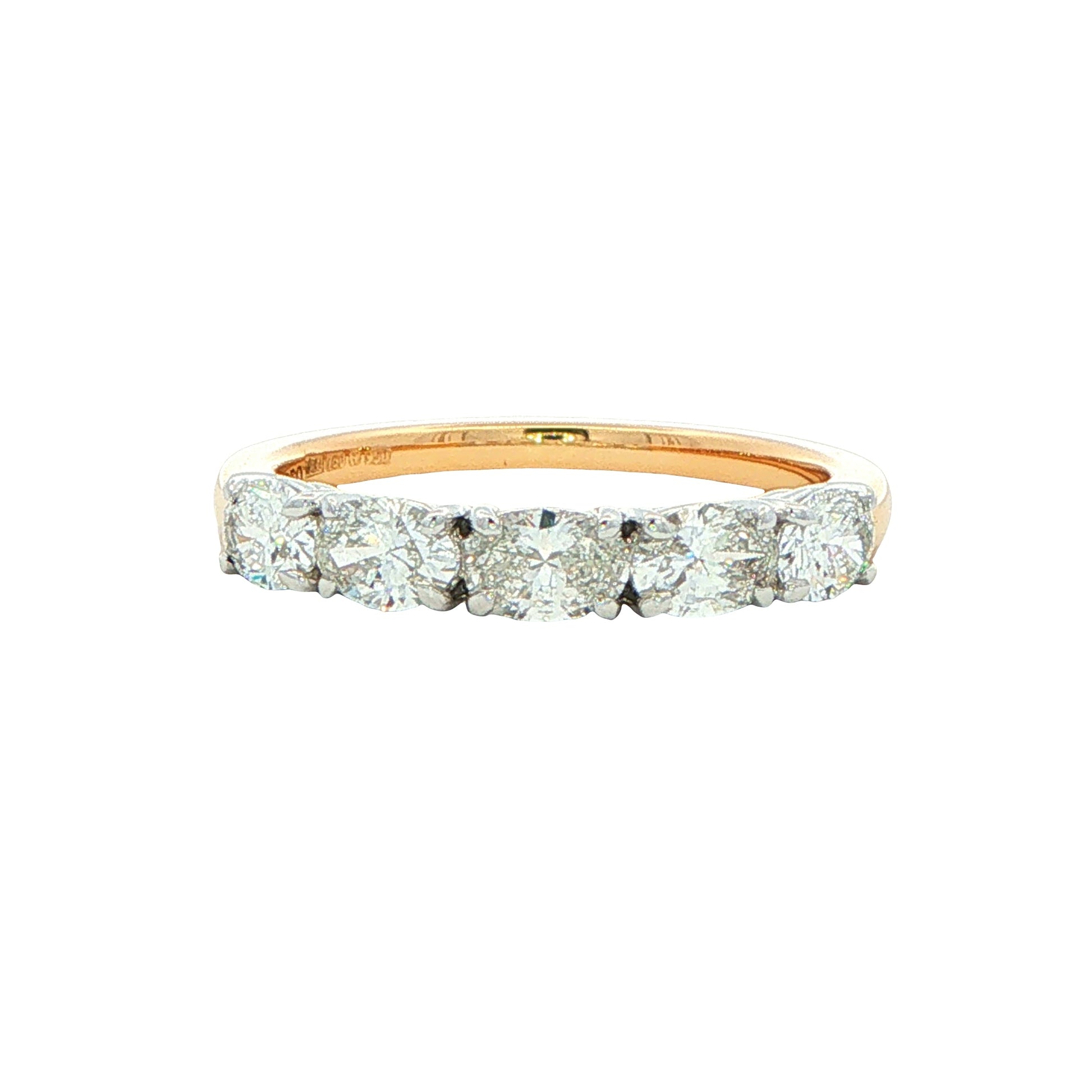 Oval Shaped Diamond 5 Stone Ring - 1.00cts Gardiner Brothers